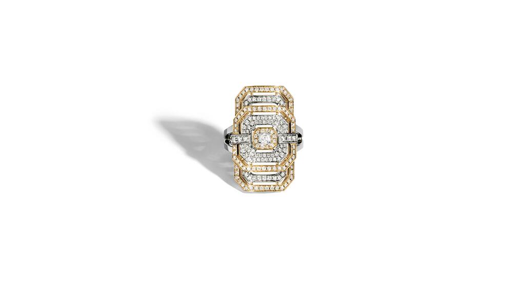 Statement Paris’ “My Way” ring in white and yellow gold with diamonds ($8,690) My Way Ring